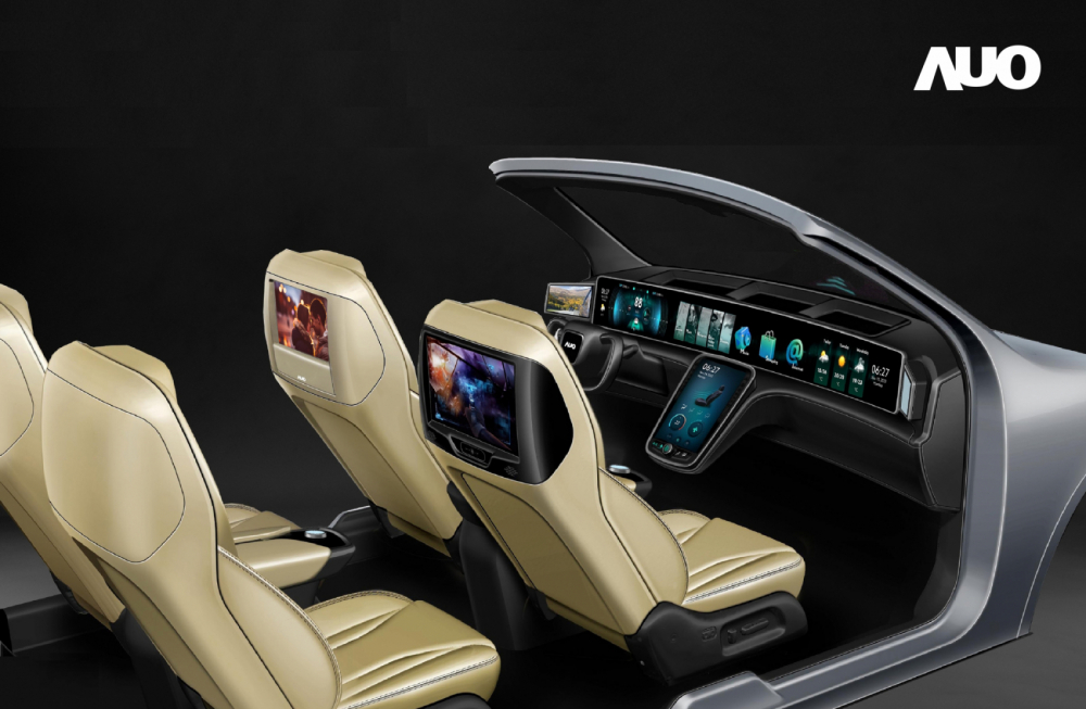 AUO will showcase its Smart Cockpit with FIDM Plus integrated display solution at Touch Taiwan 2023, providing intelligence, entertainment, safety, and user experience for third living spaces